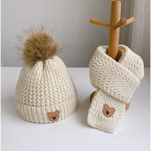 Купить Шапка, размер 46/48, белый
Зимний комплект для детей, состоящий из шапки и шарфа...