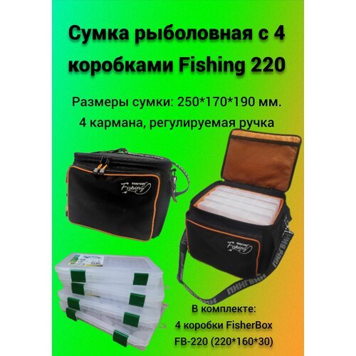 Купить Сумка рыболовная с 4 коробками Fishing 220
Сумка рыболовная с 4 коробками Fishin...