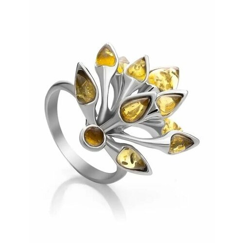 Купить Кольцо, янтарь, безразмерное, желтый, серебряный
Нарядное кольцо из натурального...