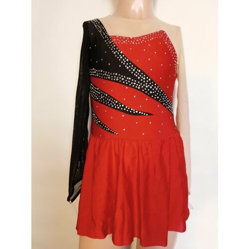 Купить Платье, размер 122-128, красный, черный
Купальник для фигурного катания для выст...