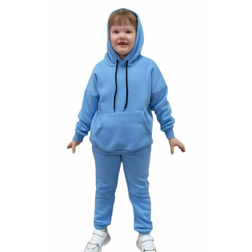 Купить Костюм Benini, размер 122-128, голубой
Теплый спортивный костюм "Оверсайз" для д...