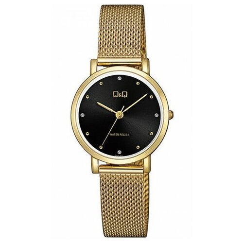 Купить Наручные часы Q&Q Casual, черный, золотой
Женские кварцевые часы в круглом корпу...