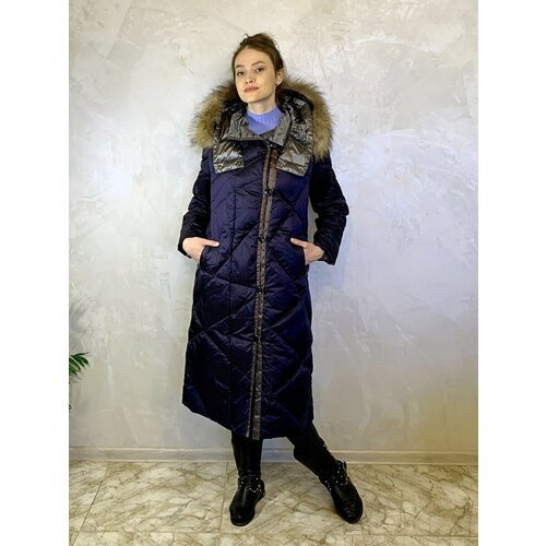 Купить Пуховик, размер 48, синий
Удлиненный женское стеганное пальто с капюшоном выполн...