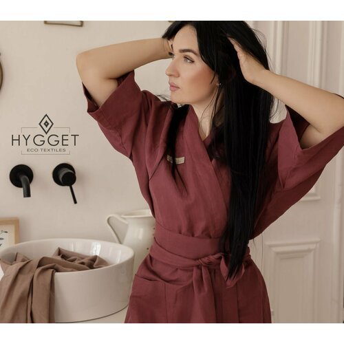 Купить Кимоно HYGGET, размер 44-48, бордовый
Стильный и очень удобный халат-кимоно из у...