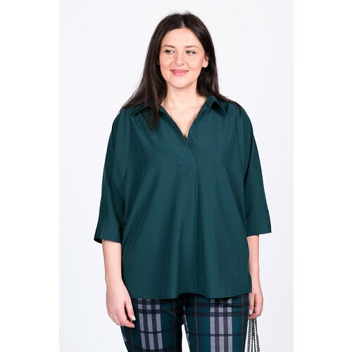 Купить Блуза SVESTA, размер 56, зеленый
Стильная женская блузка оверсайз больших размер...