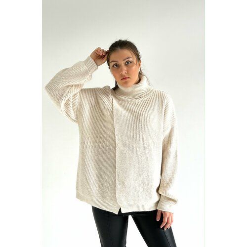 Купить Джемпер, размер U, белый
Интересный свитер с высоким воротником и воздушными рук...
