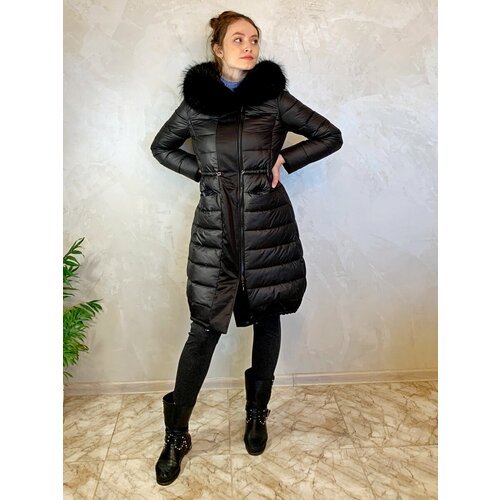Купить Парка VO-TARUN, размер 46, черный
Удлиненное женское зимнее пальто выполнено из...