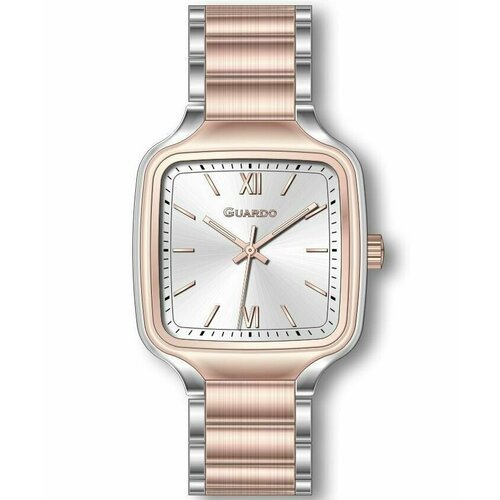 Купить Наручные часы Guardo 12732-5, серебряный, золотой
Мужские кварцевые часы в квадр...