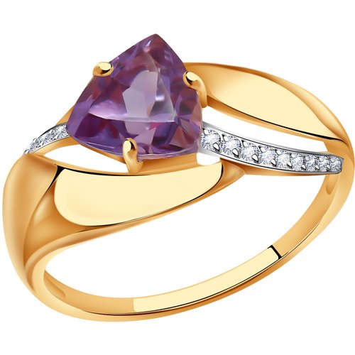 Купить Кольцо Diamant online, золото, 585 проба, александрит, фианит, размер 18.5
<p>В...