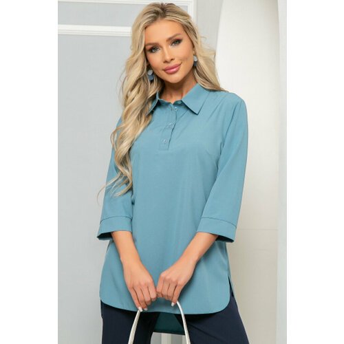 Купить Блуза , размер 50, голубой
Лёгкая блуза свободного кроя в новом оттенке. Блуза с...