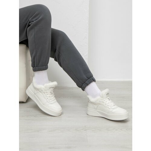 Купить Ботинки, размер 36, белый
Ботинки женские на платформе, идеальный вариант для зи...