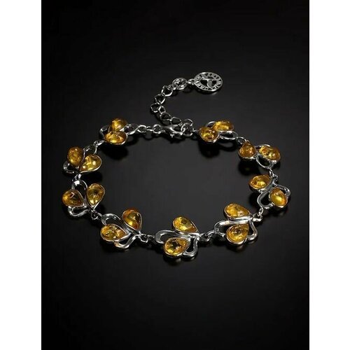 Купить Браслет
Нежный браслет из и цельного янтаря лимонного цвета «Ландыш»<br><br> Изы...