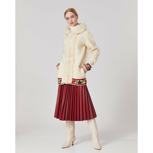 Купить Кардиган Wool Art, размер М, белый
Удлиненный жакет с объемным воротником – это...