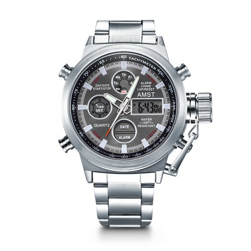 Купить Наручные часы AMST Classic Мужские армейские наручные часы AMST 3003, серебряный...