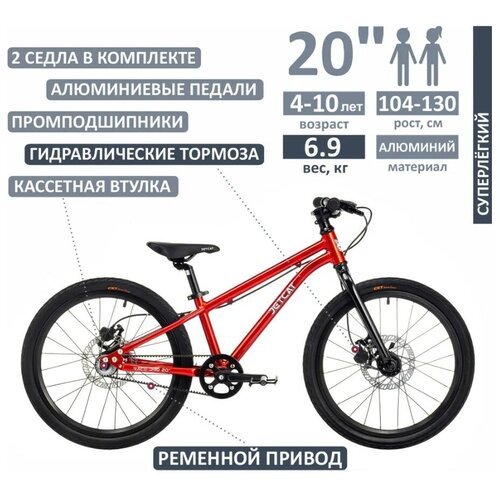 Купить Велосипед - JETCAT - RACE PRO 20" дюймов DISC SINGLE SPEED - RED (Красный) детск...