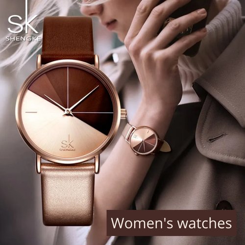 Купить Наручные часы Часы женские наручные Brown кварцевые водонепроницаемые, коричневы...