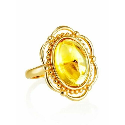 Купить Кольцо, янтарь, безразмерное, мультиколор
Крупный эффектный перстень из с цельны...
