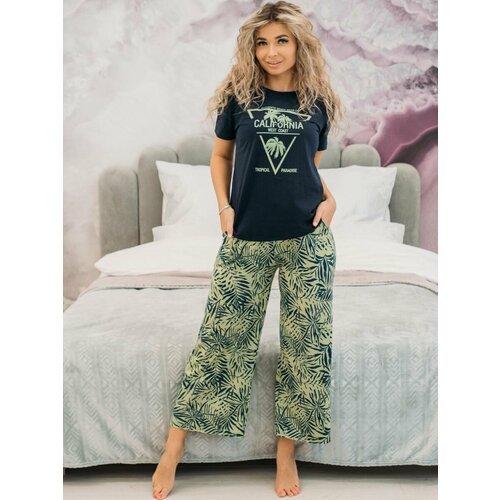 Купить Пижама Cool Look, размер 46, зеленый
Представляем вам пижаму женскую со штанами...