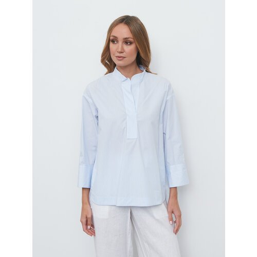Купить Блуза Gerry Weber, размер 48 GER, голубой
Свободная базовая блузка из гладкого х...