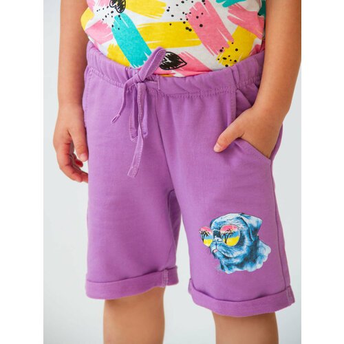 Купить Бермуды Ohana kids, размер 98/104, фиолетовый
Шорты для девочки с ярким принтом....