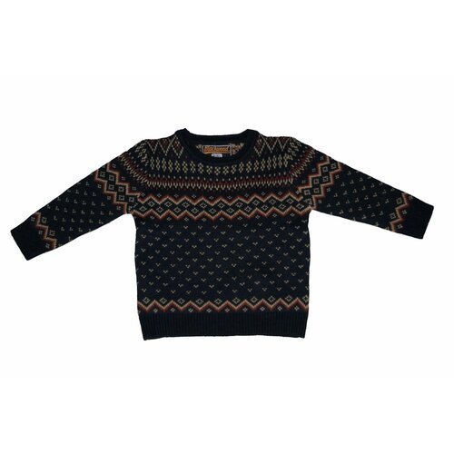 Купить Свитер , размер 98, черный
Темно-коричневый свитер с круглым вырезом украшен рис...