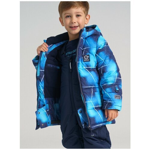 Купить Куртка playToday, размер 98, голубой
Зимняя куртка из материала c ветро- и водоо...