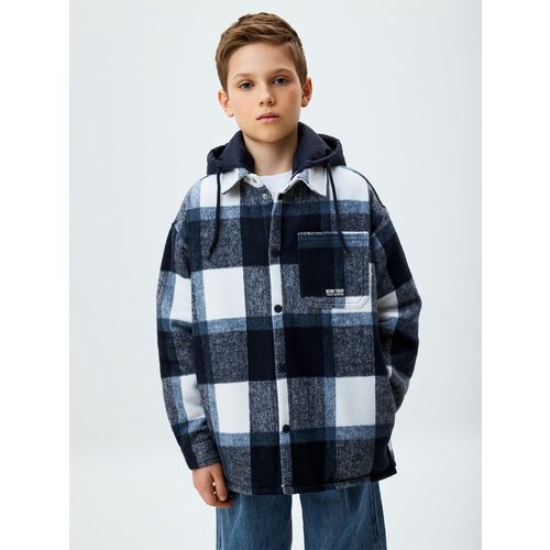 Купить Куртка Sela, размер 128, синий
Утепленная куртка-рубашка в клетку sela для мальч...