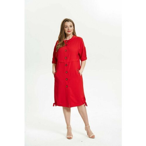 Купить Платье Диамант, размер 54, красный
<ul><li>Стильное, яркое и легкое платье из вы...