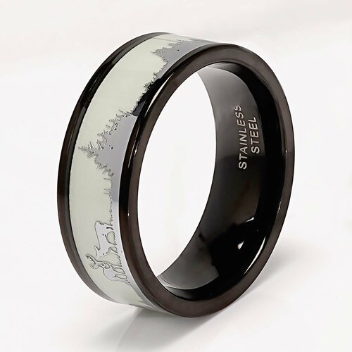 Купить Кольцо POYA, размер 19.5
Мужское стальное кольцо 'Лесная жизнь' с изображением л...