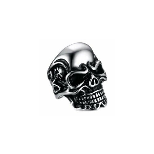 Купить Кольцо DG Jewelry
Мужской стальной перстень в форме черепа, декорированный черно...