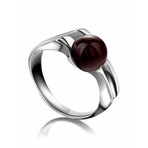 Купить Кольцо, янтарь, безразмерное, бордовый, серебряный
Лёгкое стильное кольцо из и н...