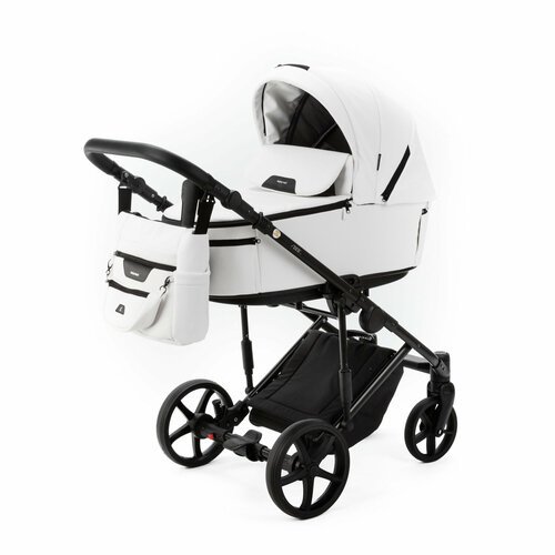 Купить Универсальная детская коляска Adamex Zico NEW Deluxe ZN-SA1 2в1 (Белая экокожа)...