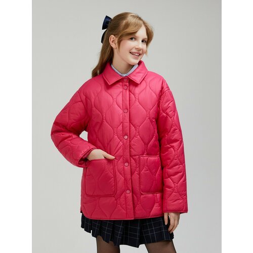 Купить Куртка Acoola, размер 128, розовый
Утеплённая куртка-рубашка с воротничком и дек...