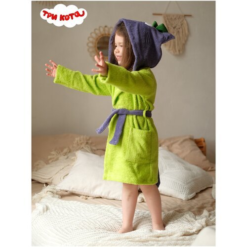 Купить Халат, размер 5-6 л, зеленый
Детский махровый халат в виде любимого героя из м/с...
