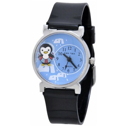Купить Наручные часы Тик-Так, черный
<p>Детские наручные часы Тик-Так Н103-1 пингвин с...