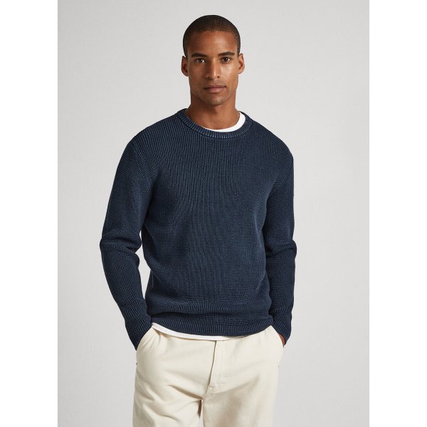 Купить Пуловер с круглым вырезом из текстурного трикотажа Dean XL синий
Описание&nbsp;•...