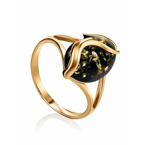 Купить Кольцо, янтарь, безразмерное, зеленый, золотой
Изящное кольцо из и искрящегося з...