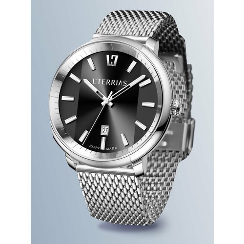 Купить Наручные часы L'TERRIAS, черный, серебряный
Стальной корпус коллекции NeverMind...
