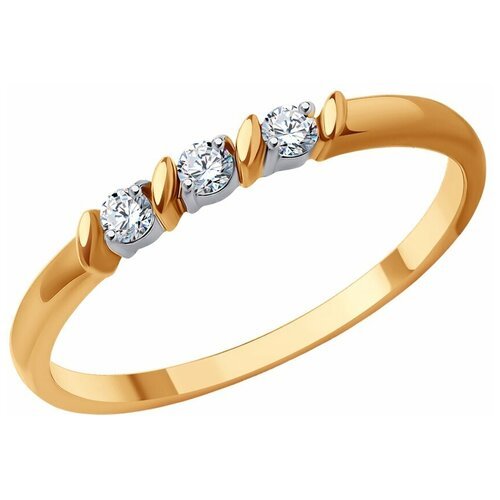 Купить Кольцо Diamant, красное золото, 585 проба, фианит, размер 18.5
Кольцо из золота...
