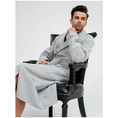 Купить Халат РОСХАЛАТ, размер 58-60, серый
Мужской махровый халат классического прямого...