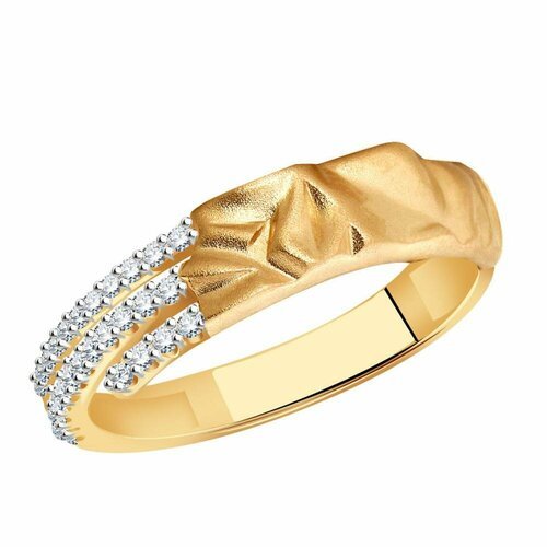 Купить Кольцо Diamant online, золото, 585 проба, фианит, размер 18, прозрачный
<p>В наш...