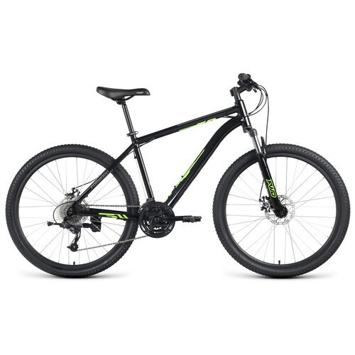 Купить Горный (MTB) велосипед FORWARD Katana 27.5 D (2023) черный/ярко-зеленый 18" (тре...