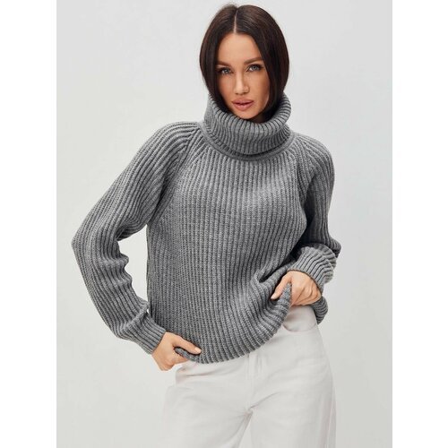 Купить Свитер, размер 42-48, серый
Вязаный серый шерстяной свитер для женщин: современн...