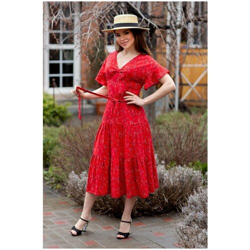 Купить Платье Malena Benachi, размер 46, красный
Летнее женское платье из итальянской в...