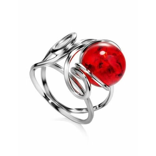 Купить Кольцо, янтарь, безразмерное, серебряный, красный
Эффектное кольцо из натурально...