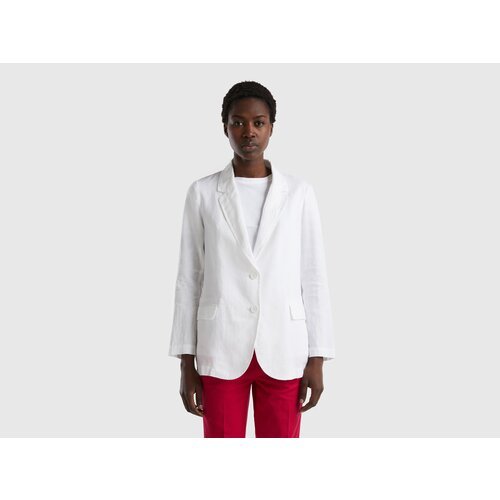 Купить Пиджак UNITED COLORS OF BENETTON, размер 42, белый
Однобортный пиджак из чистого...
