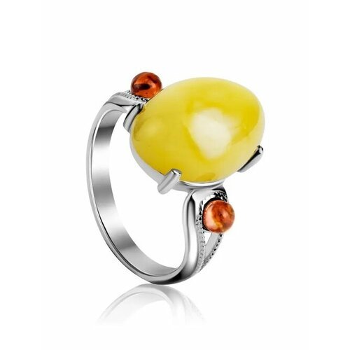 Купить Кольцо, янтарь, безразмерное
кольцо с натуральным цельным янтарём медового цвета...