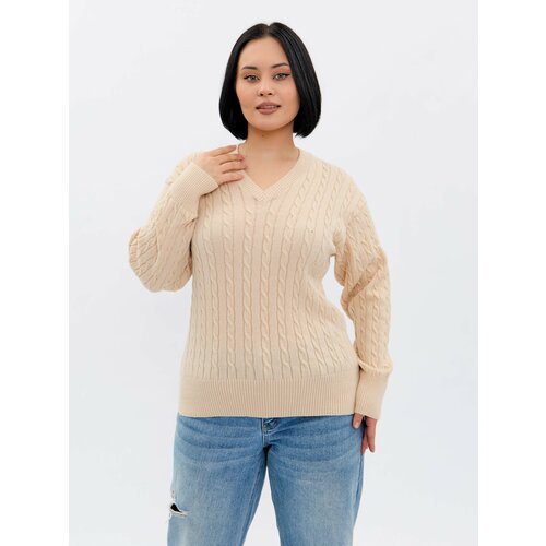 Купить Джемпер CRUISER, размер 52-54, бежевый
Женский пуловер с V-образным вырезом горл...