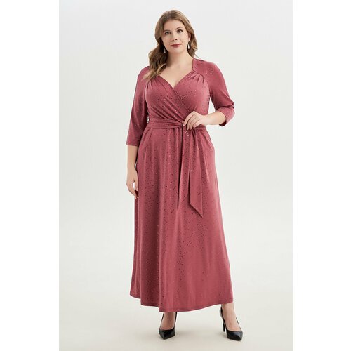 Купить Платье Olsi, размер 56, розовый
Нарядное платье выполнено из полотна масло с пай...
