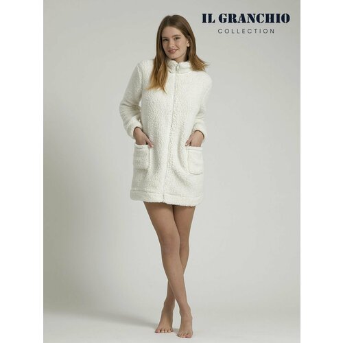 Купить Халат Il Granchio, размер L, белый
Домашний теплый женский халат короткий италья...
